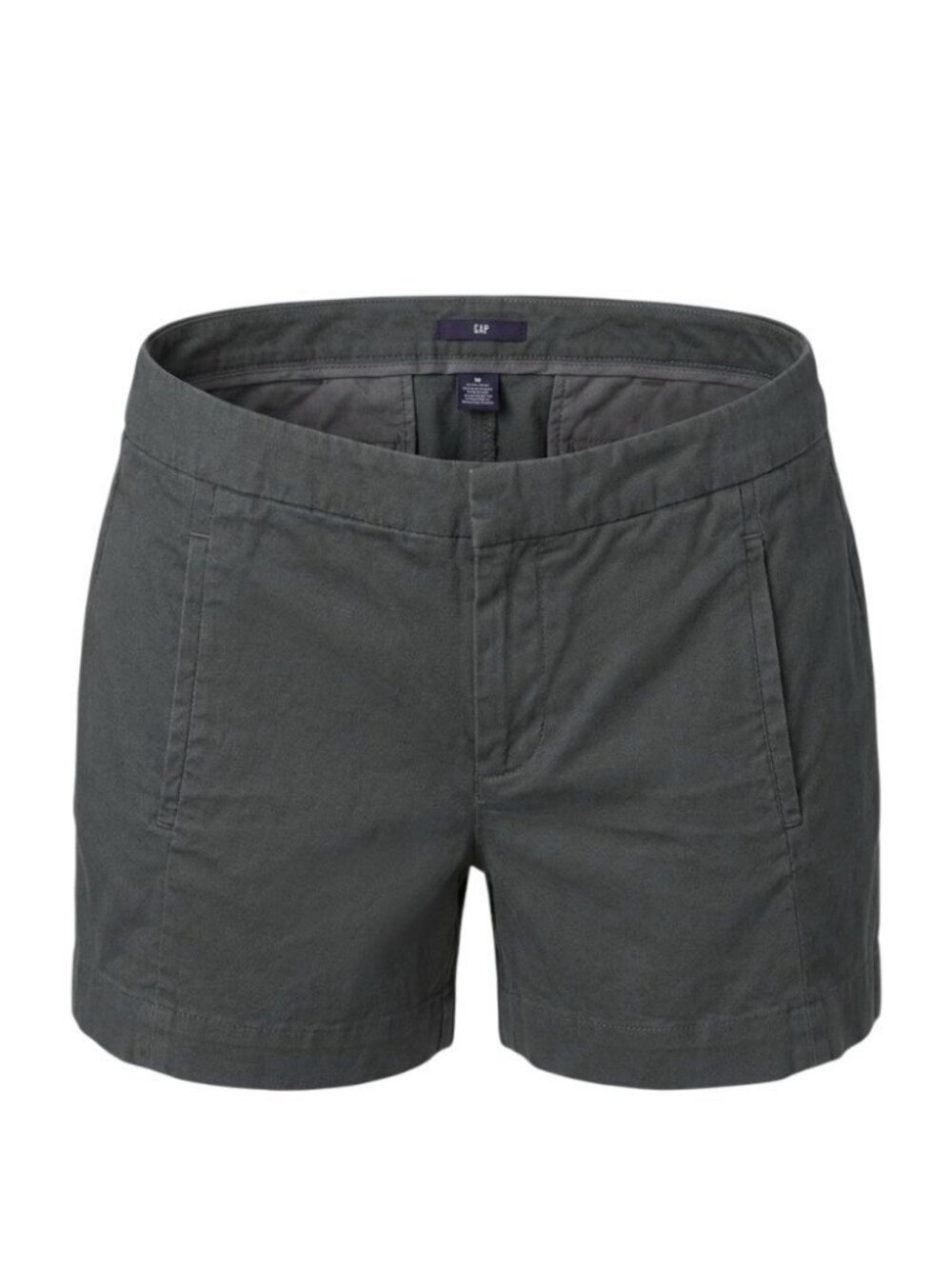 Gap Shorts Women Size 4 Gray Chino Mid Rise 100% Cotton Inseam 3.5”
